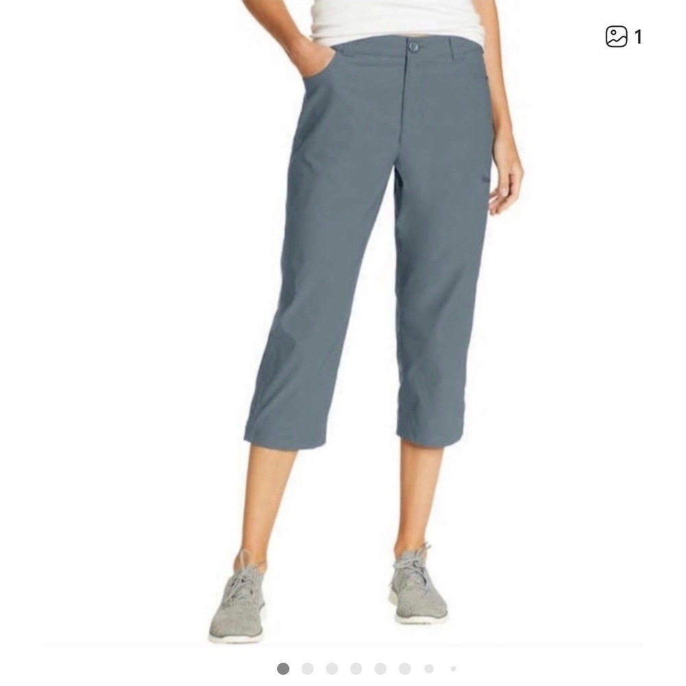 Eddie Bauer WR Tech Capri Pants Blue Gray Womens 18β C1361054 Hiking Outdoor